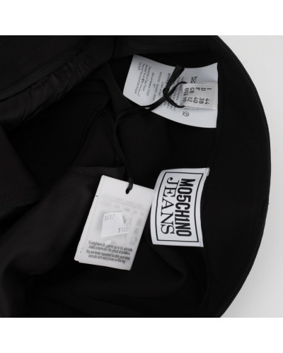Moschino Spodnie czarne z suwakami