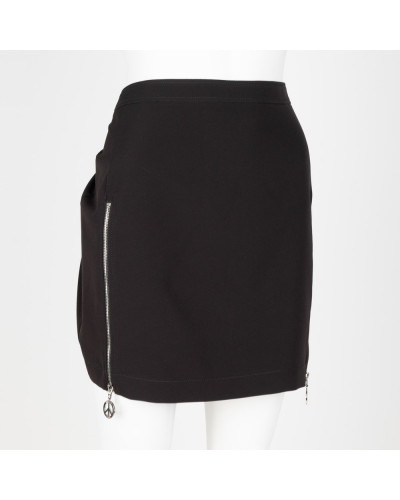 Moschino Spodnica czarna z suwakami