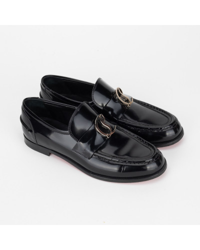 Christian Louboutin Loafer czrane lakierowane