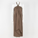 Max Mara Sukienka khaki wiązana na szyi
