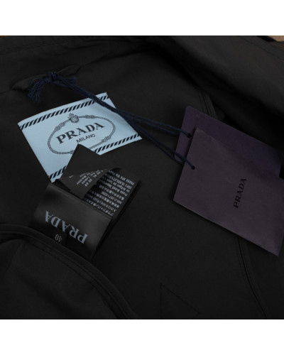 Prada Płaszcz czarny prochowiec
