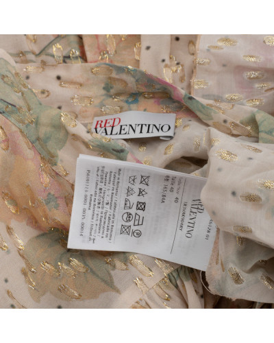 Red Valentino Sukienka kolorowa ze złotą nitką