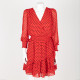Michael Kors Sukienka czerwona w grochy