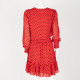 Michael Kors Sukienka czerwona w grochy