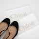 Chloe Baleriny czarne zamszowe na obcasie