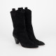 Aquazzura Botki czarne zamszowe
