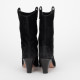Aquazzura Botki czarne zamszowe