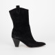 Aquazzura Botki czarne zamszowe
