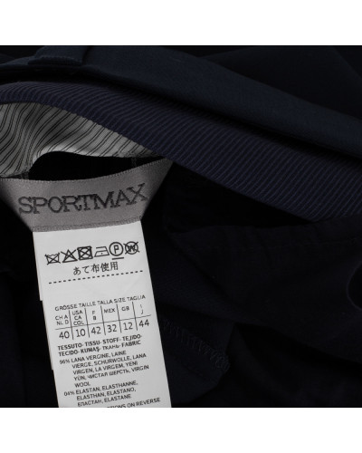 Max Mara Spodnie granatowe w kant szerokie