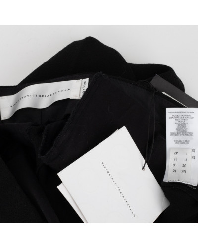 Victoria Beckham Spodnie granatowe w kant