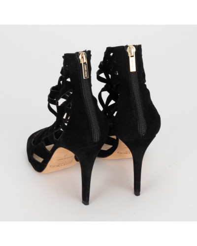 Jimmy Choo sandały cazrne zamszowe
