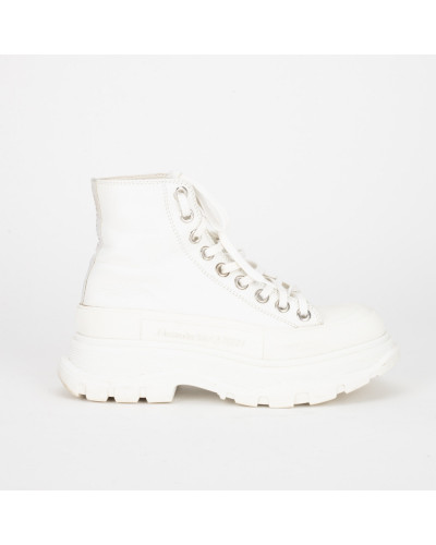 Alexander McQueen Sportowe białe buty za kostkę