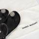 Isabel Marant Sandały czarne z kamieniami  Ecly