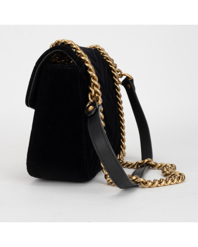 Gucci Torebka czrana Marmont aksamittna