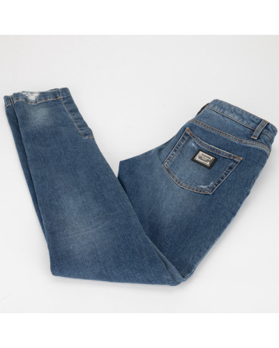 Dolce & Gabbana Jeansy z dziurami długie