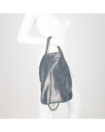 Stella McCartney Torebka Falabella niebieska mieniąca się