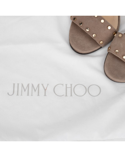 Jimmy Choo Sandałki na obcasie z jetami