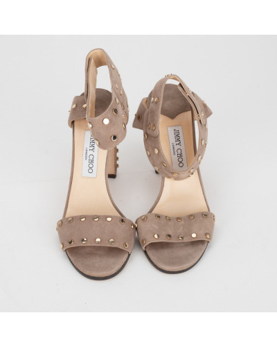 Jimmy Choo Sandałki na obcasie z jetami