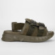 Givenchy Klapki khaki na platformie
