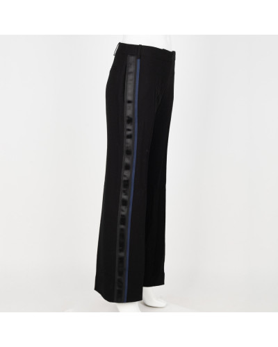 Victoria Beckham Spodnie granatowe w kant