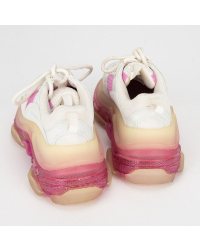 Balenciaga Sportowe kremowo różowe Triple S