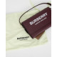Burberry Torebka bordowa z bialym logo