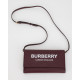 Burberry Torebka bordowa z bialym logo