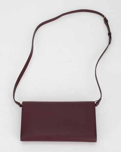Burberry Torebka bordowa z bialym logo