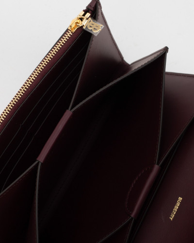 Burberry Torebka bordowa z bialym logo