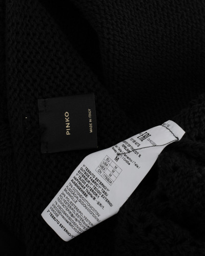 Pinko top czarny z bufiastami rękawami