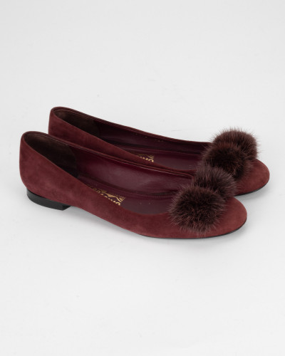 Salvatore Ferragamo czerwone baleriny