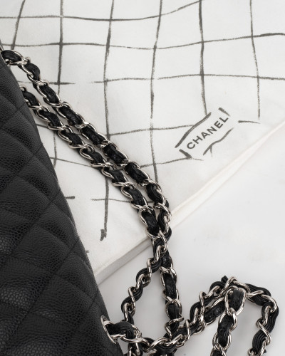 Chanel  Torebka czarna jumbo Caviar