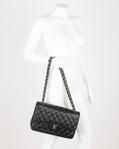 Chanel  Torebka czarna jumbo Caviar