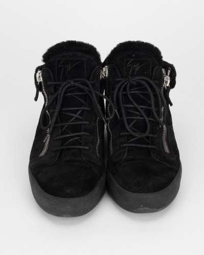Giuseppe Zanotti  Sportowe buty z kozuchem