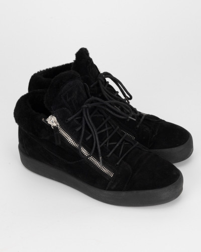Giuseppe Zanotti  Sportowe buty z kozuchem
