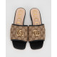 Gucci Klapki brązowe z logo