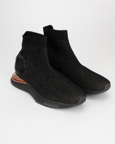 Salvatore Ferragamo Sportowe czarne buty sportowe