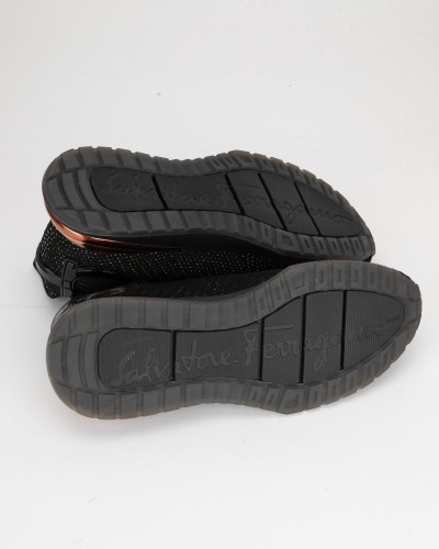 Salvatore Ferragamo Sportowe czarne buty sportowe