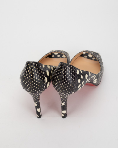 Christian Louboutin Szpilki czarne we wzorki