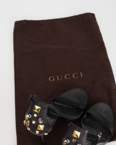 Gucci Szpilki czarne z jetami