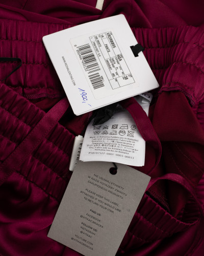 Red Valentino Komplet satynowy bordowy