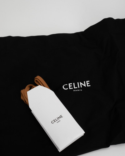 Celine bezowe botki z kostkę