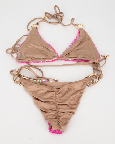 Beach Bunny Kostium kąpielowy różowy cekinowy