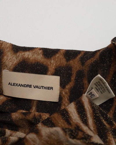 Alexandre Vauthier Sukienka w zwierzęcy wzór