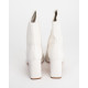 Stuart Weitzman biale botki na obcasie