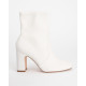 Stuart Weitzman biale botki na obcasie