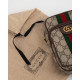 Gucci Listonoszka listonoszka cross body na pasku monogram i pasek czerwono zielony przez srodek