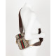 Gucci Listonoszka listonoszka cross body na pasku monogram i pasek czerwono zielony przez srodek