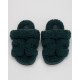 Hermes Buty zielone futrzane