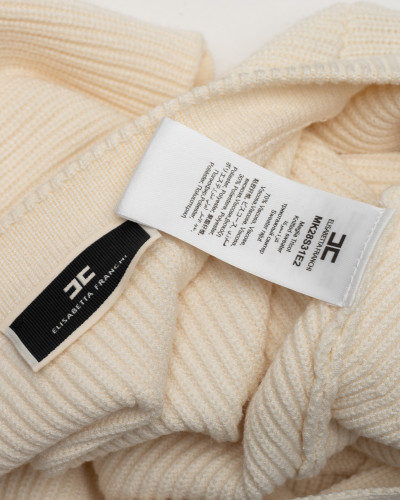 Elisabetta Franchi  Sweter/top kremowy sznurowany